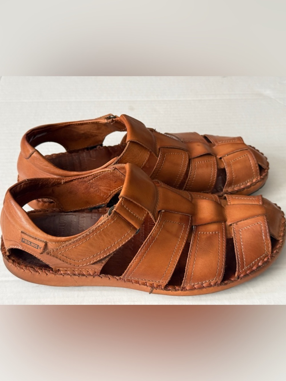 Pikolinos Brown Leather Fisherman Sandals Men's EUR Size 41 or US Size 8